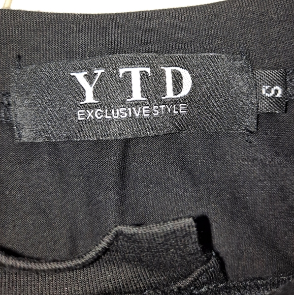 YTD black casual long sleeve top size small shirt - Picture 6 of 7